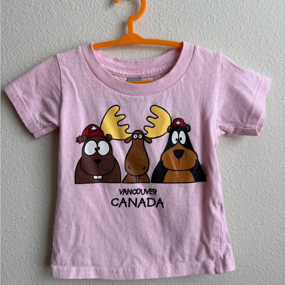 Pink Vancouver Canada Kids T-Shirt